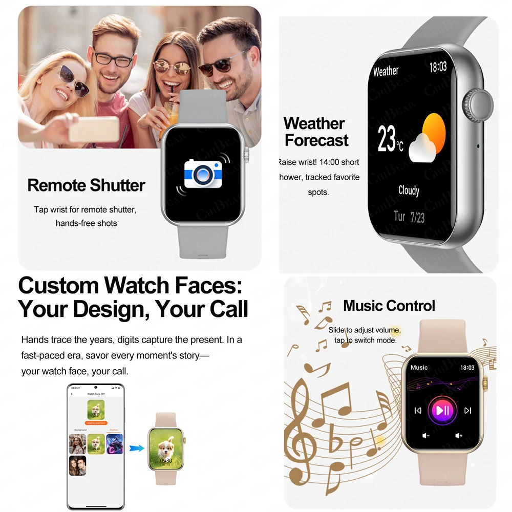 2025 New Sports Smart Watch Men Full Touch Screen Heart Rate Bluetooth Call 1.9 inch AI Voice IP68 Waterproof Smartwatch Women - Image 6