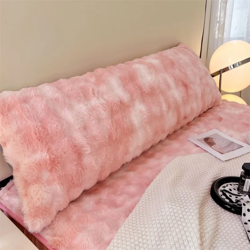 1pc Solid-color Plush Pillow Long Pillowcase, Decorative Pillowcase (without Core), Soft and Comfortable Fabric - Image 7