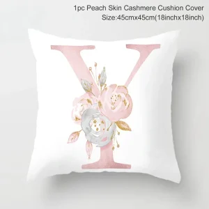 45x45cm Pink Letter Cushion Pillowcase Decorative Sofa Polyester