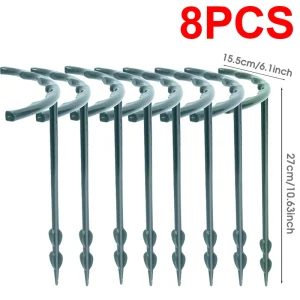 2/12Pcs Plastic Support Pile Stand Plant Support Pile for Flowers Greenhouses Arrangement Fixing Rod Holder Gardening Tools
