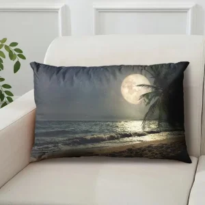 Internet-Famous Moon Pillow with Starry Night Scene, Single-Sided with Core, Pillowcase, Cushion Cover