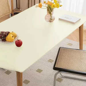 1PC Leather Elastic tablecloth Custom Square Round Table cover Waterproof dinning table cloth Protector Desk mat
