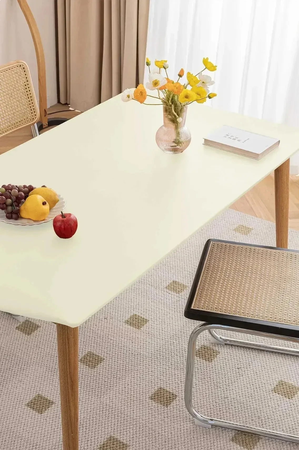 1PC Leather Elastic tablecloth Custom Square Round Table cover Waterproof dinning table cloth Protector Desk mat - Image 7
