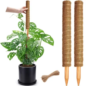 38/43/53CM Plant Climbing Coir Totem Pole Safe Gardening Coconut Stick For Climbing Plants Vines And Creepers Plant Support