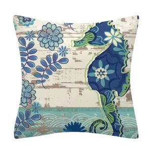 Marine Animal Decorative Pillowcase Sofa Cushion Sea Turtle Shell Cushion Home Decorative Pillowcase