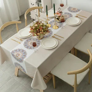 Mandala Series Printed Tablecloth Anti-scalding Thickened Rectangular Home Party Dining Room Furnishings