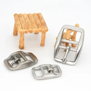 1pieceStainless Steel Adjustable Belt Buckle Double-bar Pin Buckle Tri-glide Slider Horse Halter Harness Accessories Parts