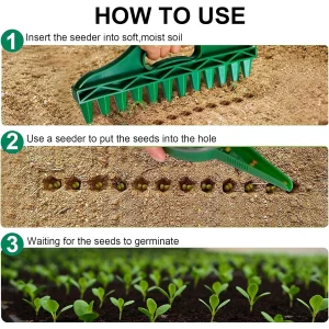 Manual Seeder Plant Seeds Sow Bonsai Accessories Garden Plants Vegetables Seed Drill Dispenser Vegetable Flower Grow Gardening