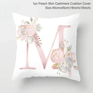 45x45cm Pink Letter Cushion Pillowcase Decorative Sofa Polyester