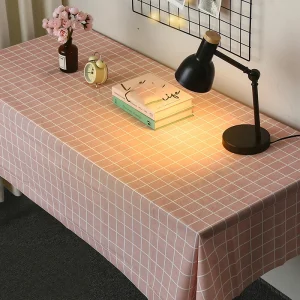 Simple checkered tablecloth, waterproof and oil-resistant tablecloth, home living room coffee table, placemat and tablecloth
