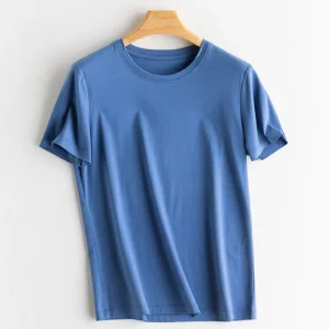 SuyaDream Women Solid T shirts, Silk Cotton Blend, O Neck, Short Sleeved Solid Tee,2025 Summer Candy Colors Basic Cozy Top Green