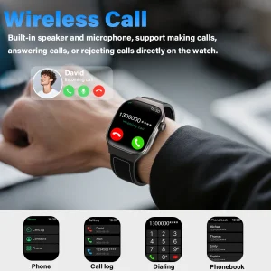 LAXASFIT New Smart Watch 2.01" 3D Curved Screen Men Women BT Call Sports Fitness Health Smartwatch Music Weather Smart Watch