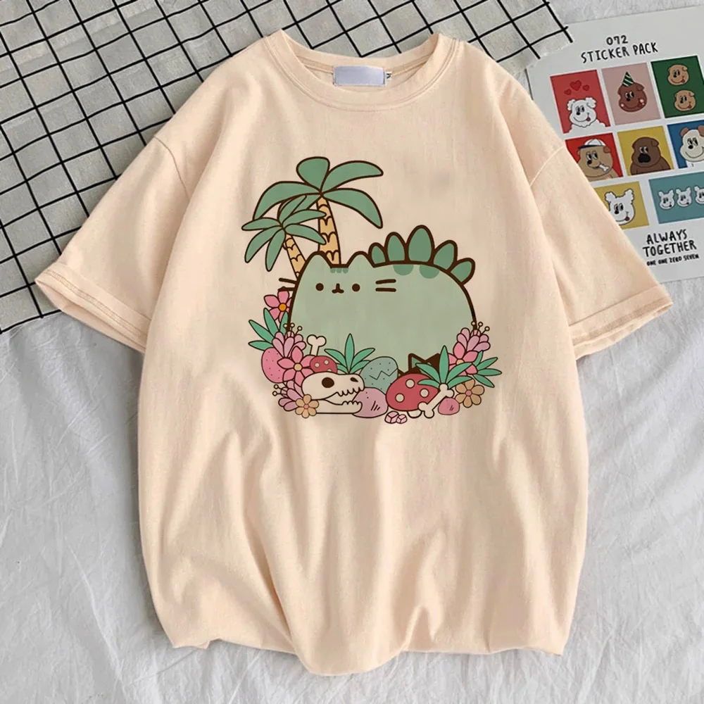 Pusheen shirt teen Y2k 2000s Graphic Retro 80s kawaii t shirt Digital University Vintage harajuku Grunge hip hop - Image 4