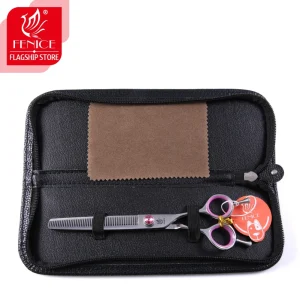 Fenice Japan 440C stainless steel 6.5/7.0/7.5 inch pet dog pink grooming thinning scissor  thinning rate 35%