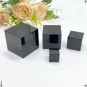 50MM Natural Black Obsidian Cube Crystal Quartz Crystals Stone Polished Specimen Minerals Reiki Healing Stones Home Decor Gift