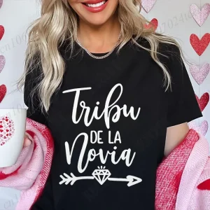 Spanish Team Bride Tribe T-shirt Girls Single Farewell Bachelorette Party Shirt Bridal Shower Wedding Party Tops Women Clothing