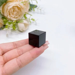 50MM Natural Black Obsidian Cube Crystal Quartz Crystals Stone Polished Specimen Minerals Reiki Healing Stones Home Decor Gift