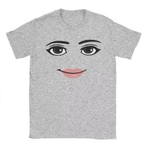 Novelty Robloxs Face Game Meme Graphic T Shirts Men Women Fashion Short Sleeve T-shirts Unisex High Quality Tops