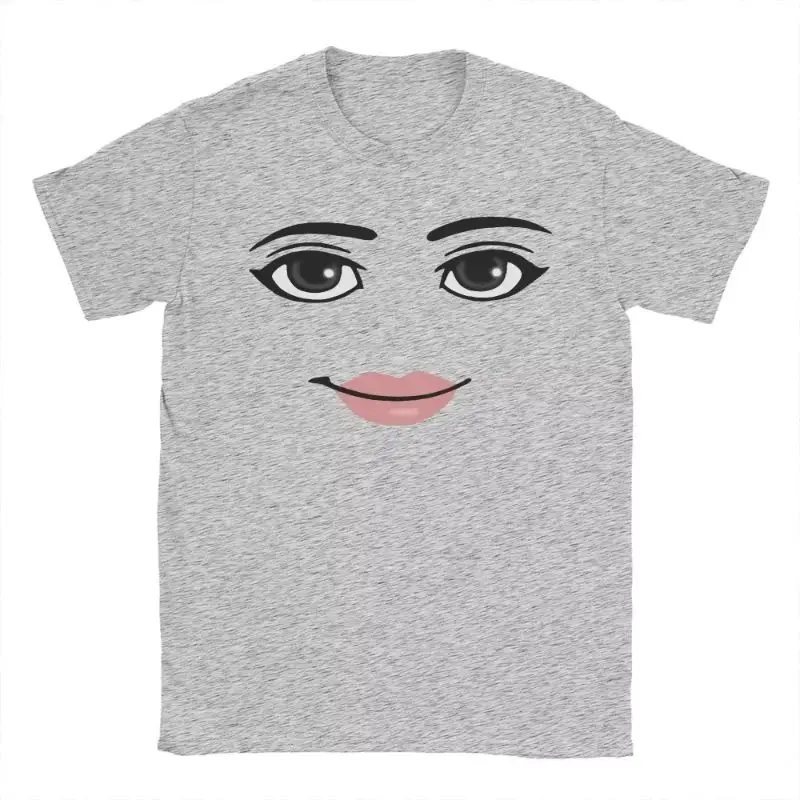 Novelty Robloxs Face Game Meme Graphic T Shirts Men Women Fashion Short Sleeve T-shirts Unisex High Quality Tops - Image 3