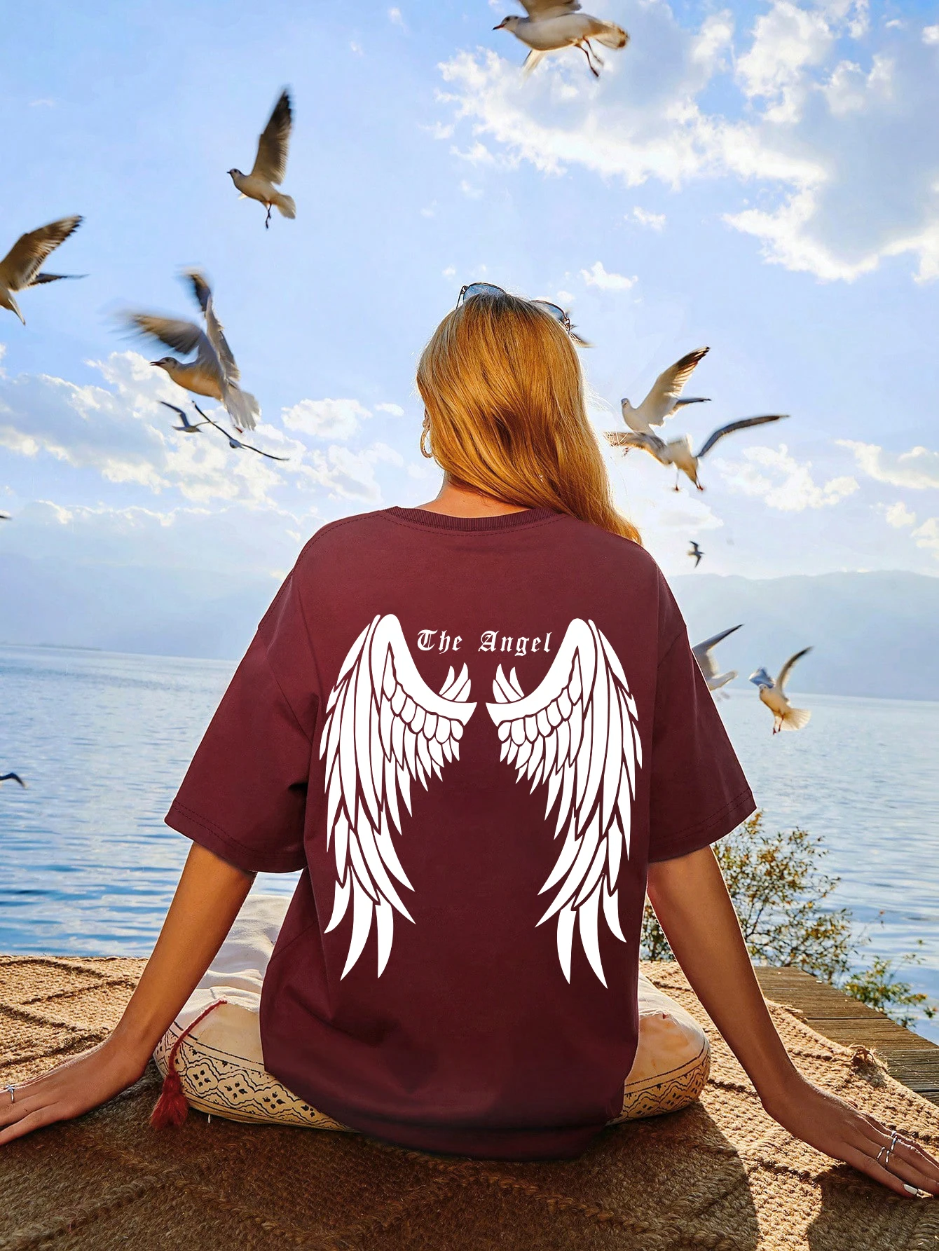 Dark Angel Wing Hot sale Graphic Printed T-Shirts For Women Loose Oversized Clothing Hip Hop Street Tshirt Cotton Short Sleeves - الصورة 10