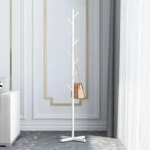 Clothes and Hats Rack Floor To Floor Bedroom Coat Hook Bedroom Vertical Tree Branch Shape Holder Hat Scarf Handbag Storage Hange