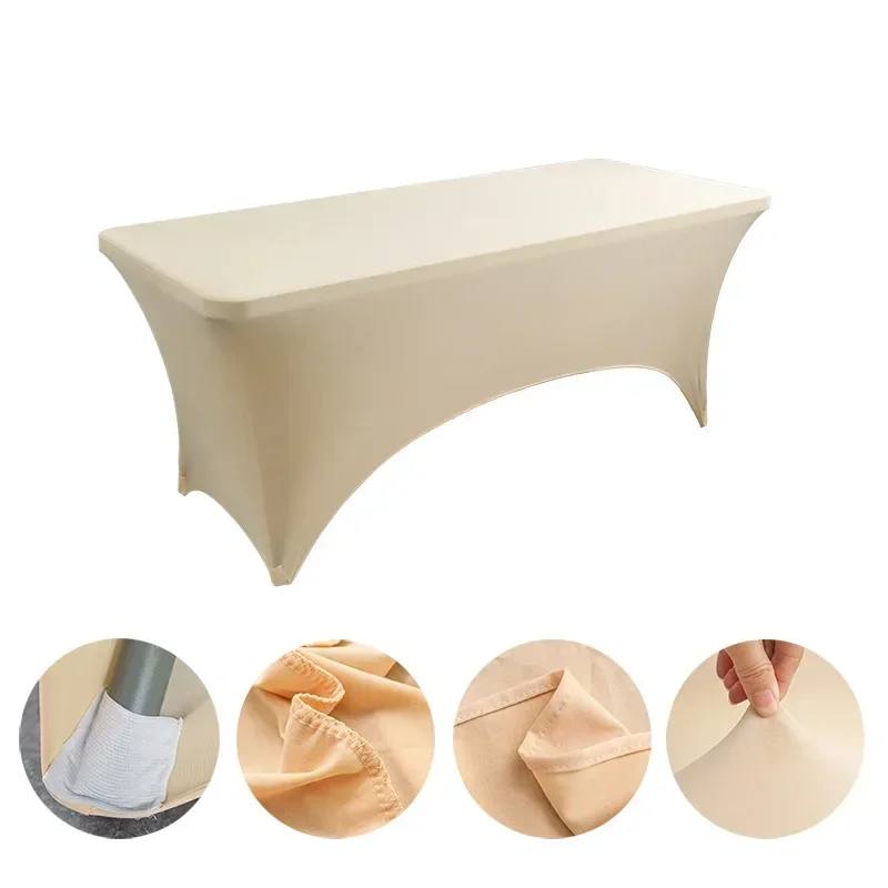 6FT 8FTSpandex Tablecloth High Stretch Wedding Hotel Birthday Table Cover for 4ft 5ft 6ft 8ft Folding Table Cocktail Tablecloth - Image 19