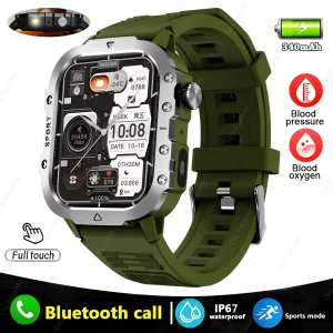 New Military GPS Smart Watch Men Flashlight Health Monitor Waterproof Outdoor Sports Fitness Bluetooth Call Smartwatch Men Women