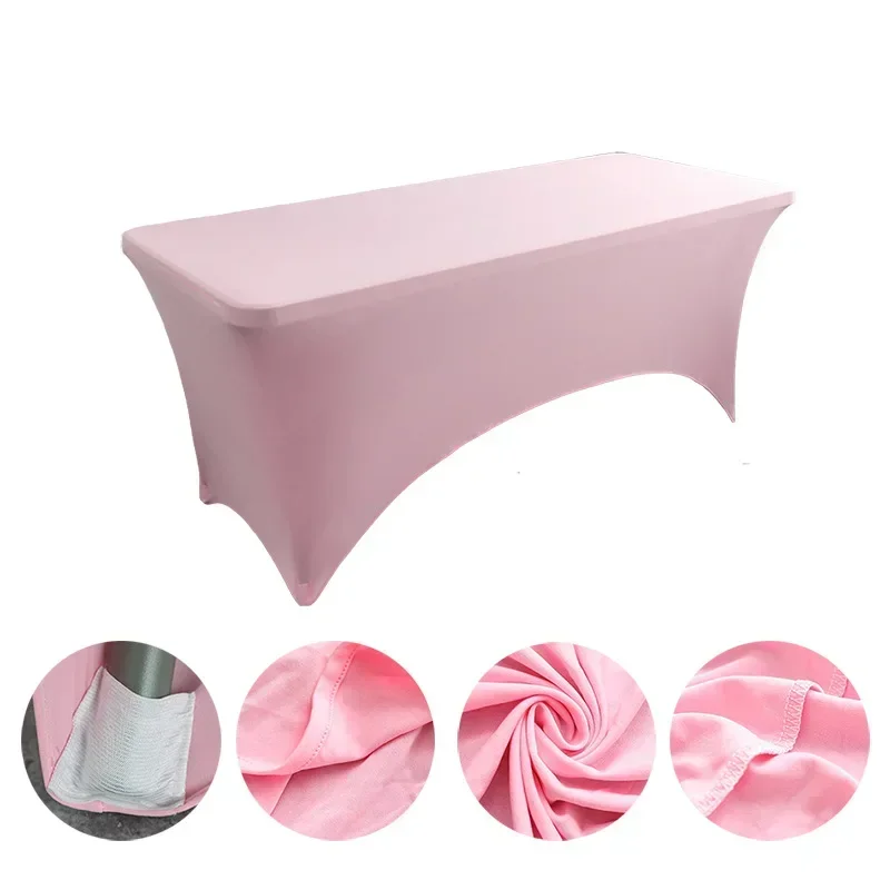 6FT 8FTSpandex Tablecloth High Stretch Wedding Hotel Birthday Table Cover for 4ft 5ft 6ft 8ft Folding Table Cocktail Tablecloth - Image 16
