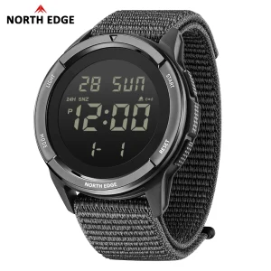 NORTH EDGE TERRAX Men's Digital Watch Sports Super Light Outdoor Watches Stopwatch Countdown Light Watch Men Waterproof 50M