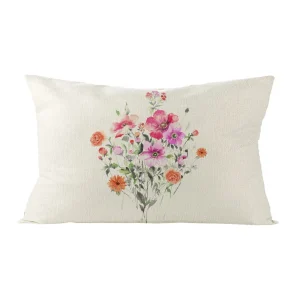Rectangular Floral Plant Print Cushion Cover Sofa Chair Car Pillow Cover Decorative Sofa