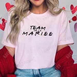 Team De La Mariée T-shirt French Evjf Futur Bride Tees Friends Single Farewell Bachelorette Party Tees Shirt for Women Clothing