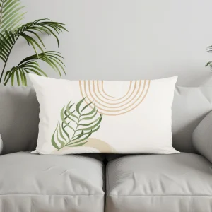 Home Decor Bohemian Leaf and Circle Pillow Suitable For Sofa Bedroom Car Pillow Cover Cushion Rectangular Back Cushion