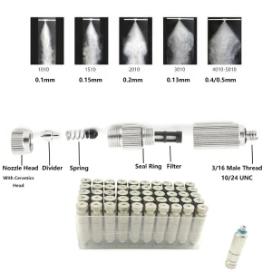 50pcs High Pressure Atomizing Misting Nozzle Sprayer Fogging Sprinkler for Disinfection,Booth Sterilizing,Patio Garden