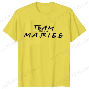 Team De La Mariée T-shirt French Evjf Futur Bride Tees Friends Single Farewell Bachelorette Party Tees Shirt for Women Clothing