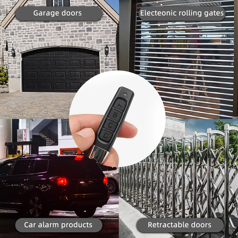 433MHz Copy Remote Control RF 4 Channe Transmitter KeyChain Garage Door Electric Gate Opener Duplicator Cloning Code Controller - الصورة 3