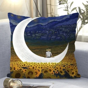 "Van Gogh - Style Impressionist Art Throw Pillow Cover"