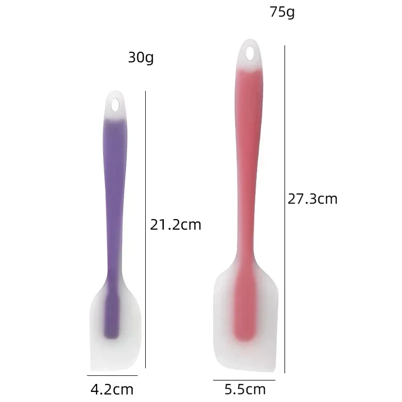 Silicone Spatula Cream Butter Cooking Baking Spatula Heat Resistant Utensils Scrape Decorator Translucent Kitchen Baking Tools - الصورة 6
