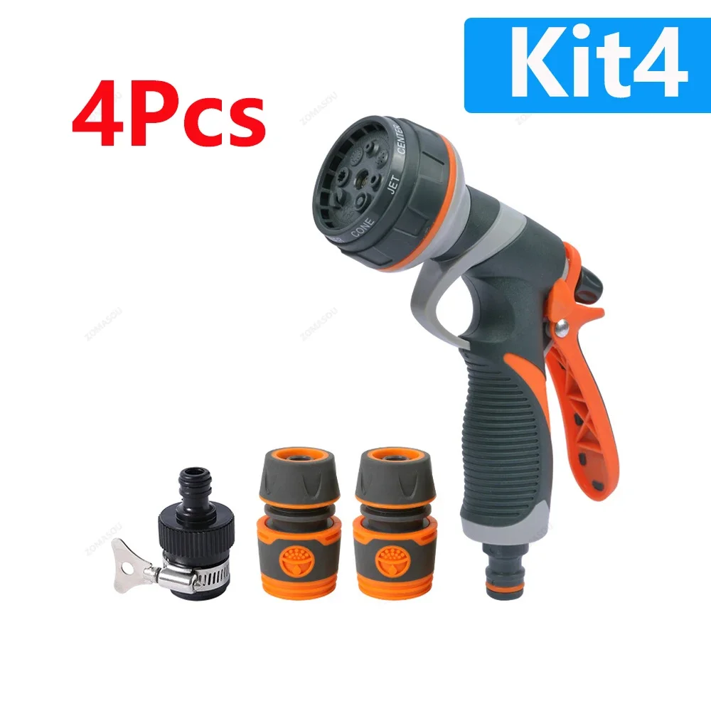 1-5Pc Garden Watering Gun 8 Modes High Pressure Sprayer Adjustable Irrigation Watering Nozzle Plant Lawn Yard Watering Sprinkler - الصورة 9
