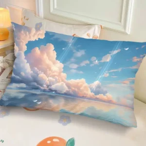 Ins-Style Ink Landscape Dormitory Pillow, Bedside Bedroom Pillow Gift, Nap Creative Living Room Sofa Cushion