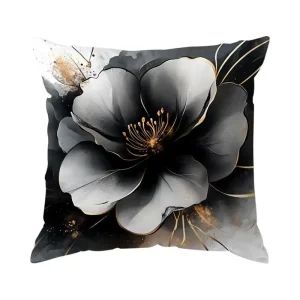 Home Decor Black & White Floral Patterned Cushion Covers Pattern Cushion Cover Suitable for Sofa Bedroom Car Pillow Cover