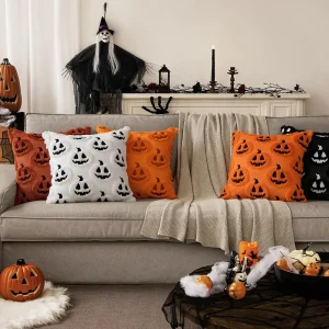 1PCS Halloween Pillow Covers Autumn Thanksgiving Harvest Decorative Cushion Covers for Couch Sofa Bed Porch Living Room 