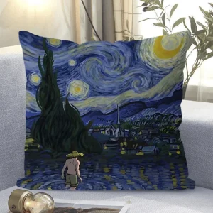"Van Gogh - Style Impressionist Art Throw Pillow Cover"