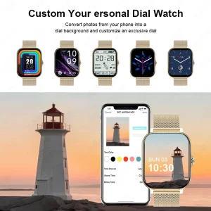 LAXASFIT 2025 New Fashion Smart Watch 1.83-inch HD Screen Bluetooth Calling Smartwatch for Men and Women Holiday Gift