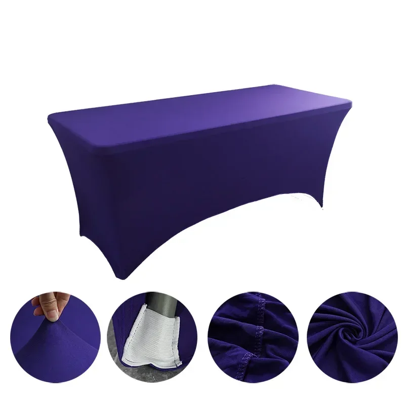 6FT 8FTSpandex Tablecloth High Stretch Wedding Hotel Birthday Table Cover for 4ft 5ft 6ft 8ft Folding Table Cocktail Tablecloth - Image 9
