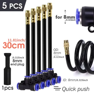 20/30/50cm 360° Free-bend Misting Nozzle Adjustable Brass Atomization Sprayer Garden Irrigation Watering for 6/8/10/12mm PE Hose