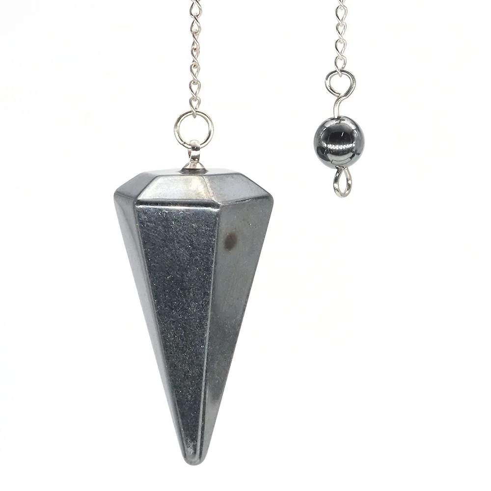 Natural Crystal Pendulums for Divination Dowsing Amethyst Pink Quartz Pendulum Reiki Healing Gem Stone Pendant Pendulos - الصورة 7