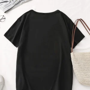 Women's Sporty Casual Striped Bear Print T-Shirt - Breathable Moisture-Wicking Lightweight Soft  Round Neck Short Sleeve Top