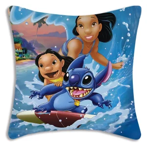 Hot Cartoon Anime S-Stitchs Pillow Covers Cartoon Sofa Decorative Home Double-sided Printing Short Plush Cute Cushion Cover