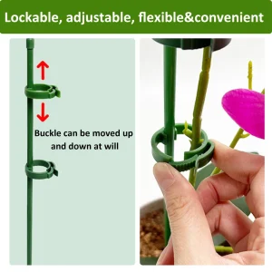 90/60/30cm Plant Support Stakes Adjustab Garden Single Stem Flower Stand Plant Stick Support Potted  for Plants Floral Vegetable