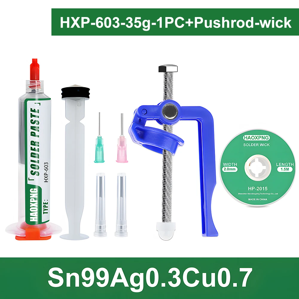 Sn99Ag0.3Cu0.7 Solder paste, flux, lead-free solder paste free cleaning is widely used in all kinds of soldering - Image 10